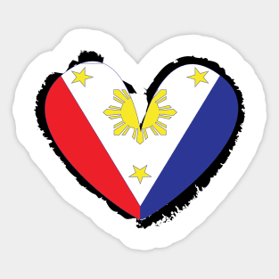 Philippines Flag heart Sticker